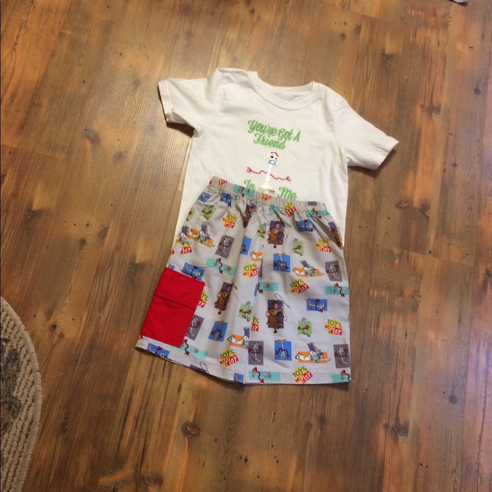 Toy story 4shirt with matching camp shorts